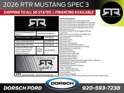 2026 Ford Mustang RTR Spec 3
