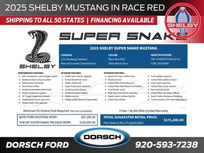 2025 Ford Mustang Shelby Super Snake