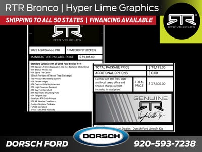 2026 Ford Bronco RTR Outer Banks