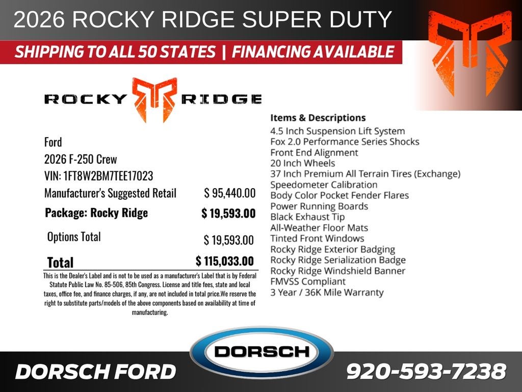 2026 Ford F-250SD Rocky Ridge