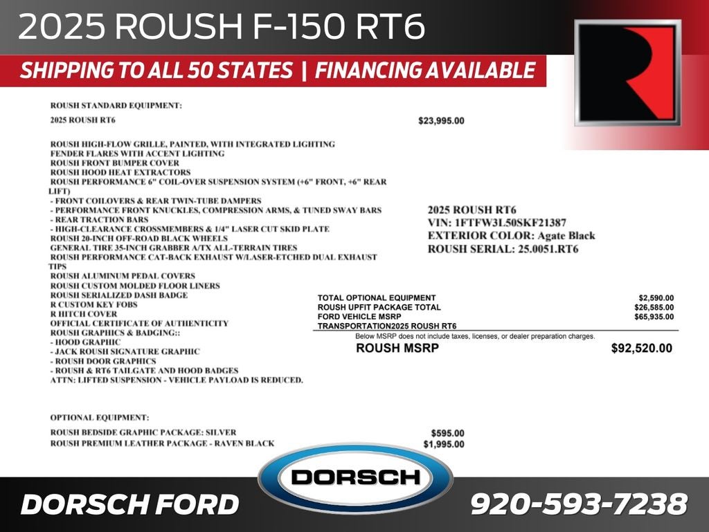 2025 Ford F-150 Roush RT6