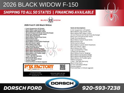2026 Ford F-150 Black Widow