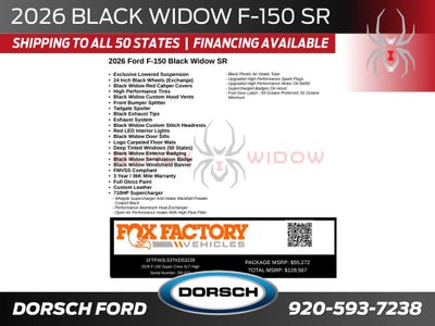 2026 Ford F-150 Black Widow SR