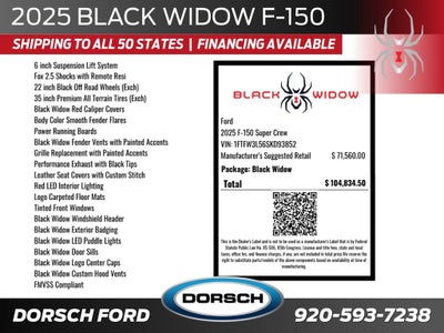 2025 Ford F-150 Black Widow
