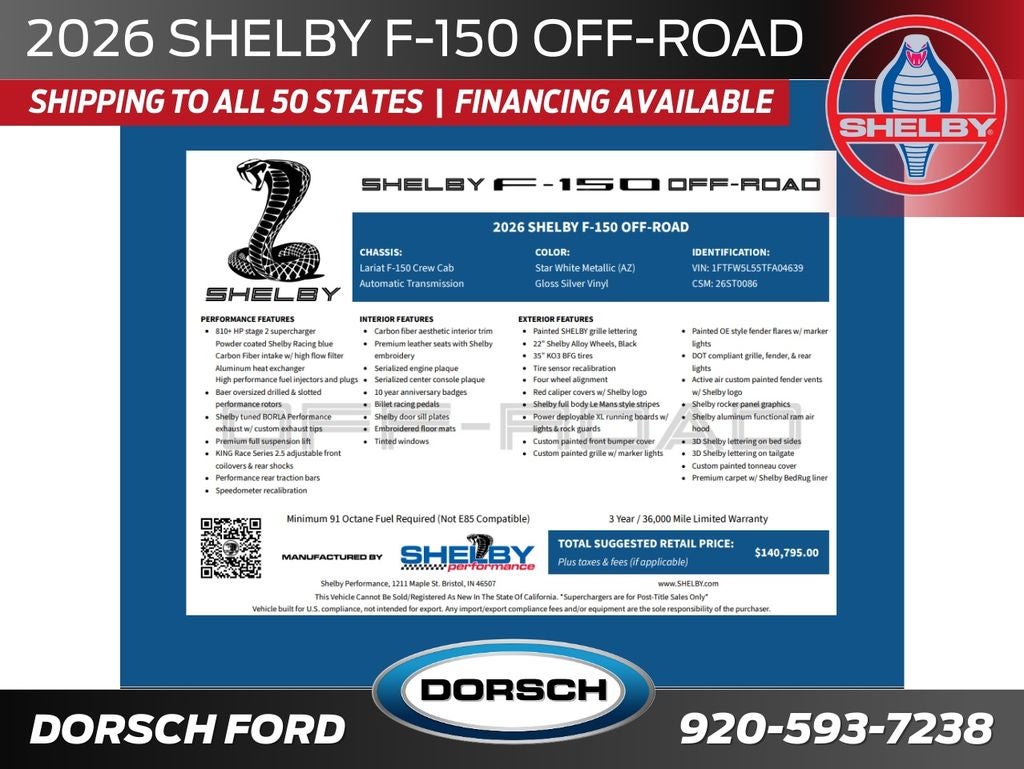 2026 Ford F-150 Shelby Off Road