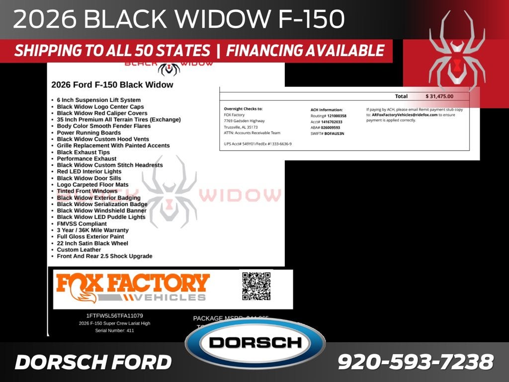 2026 Ford F-150 Black Widow