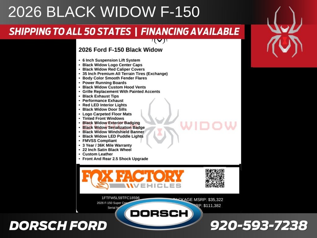 2026 Ford F-150 Black Widow
