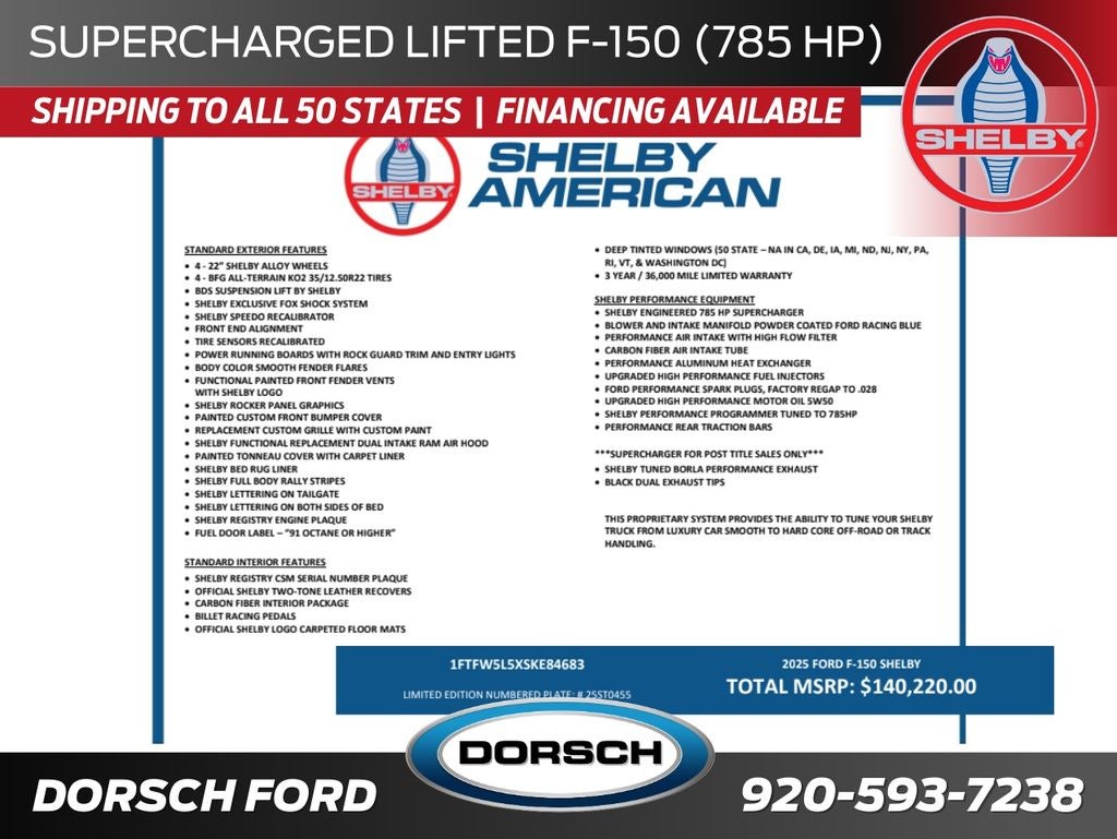 2025 Ford F-150 Shelby Off-Road Supercharged